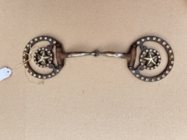 Showsnaffle brown steel met zilver
