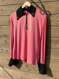 Western show blouse pink and black