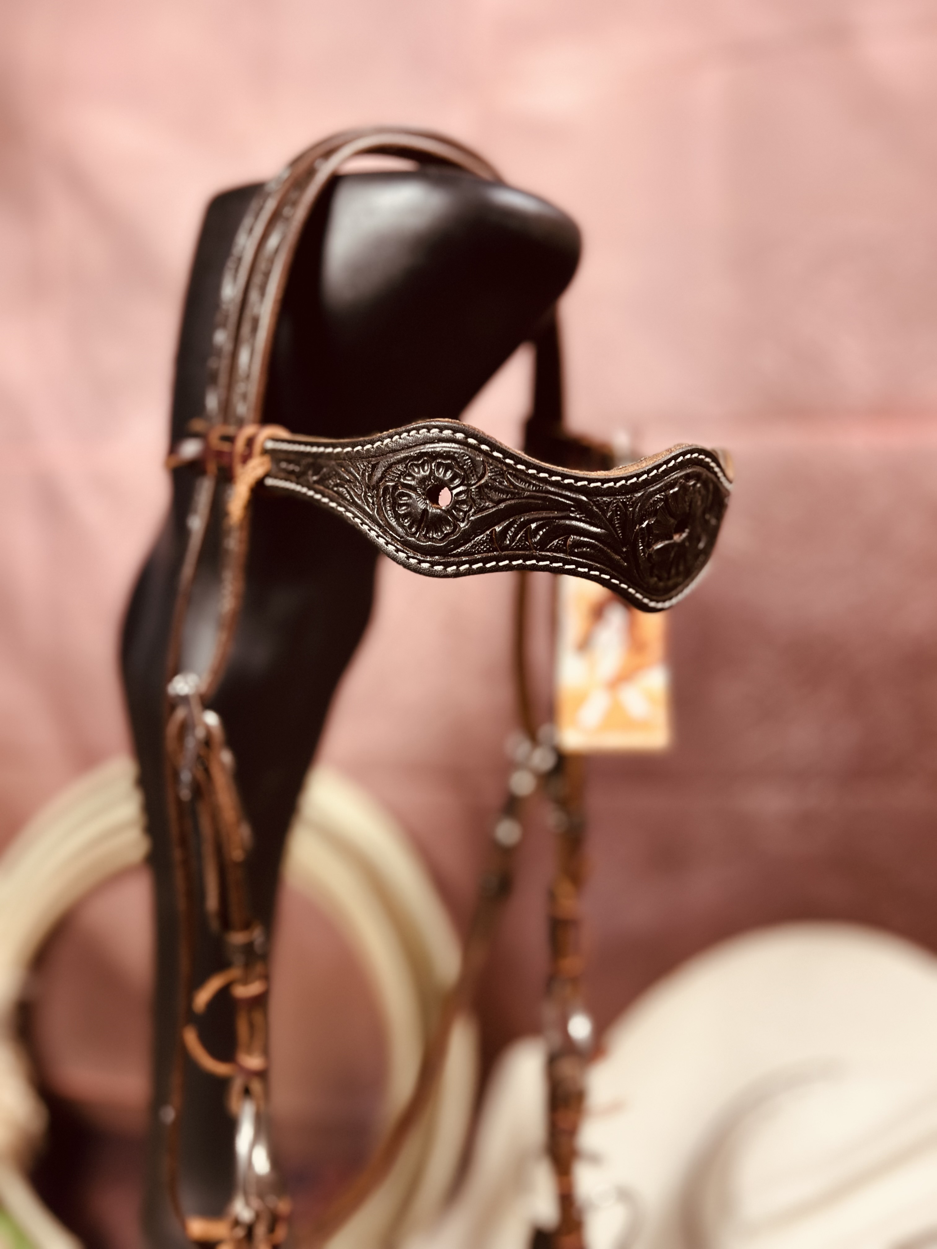 Western sidepull flower bling