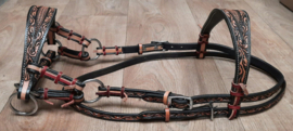 GVR Sidepull zwart/russet flowers