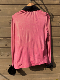 Western show blouse pink and black