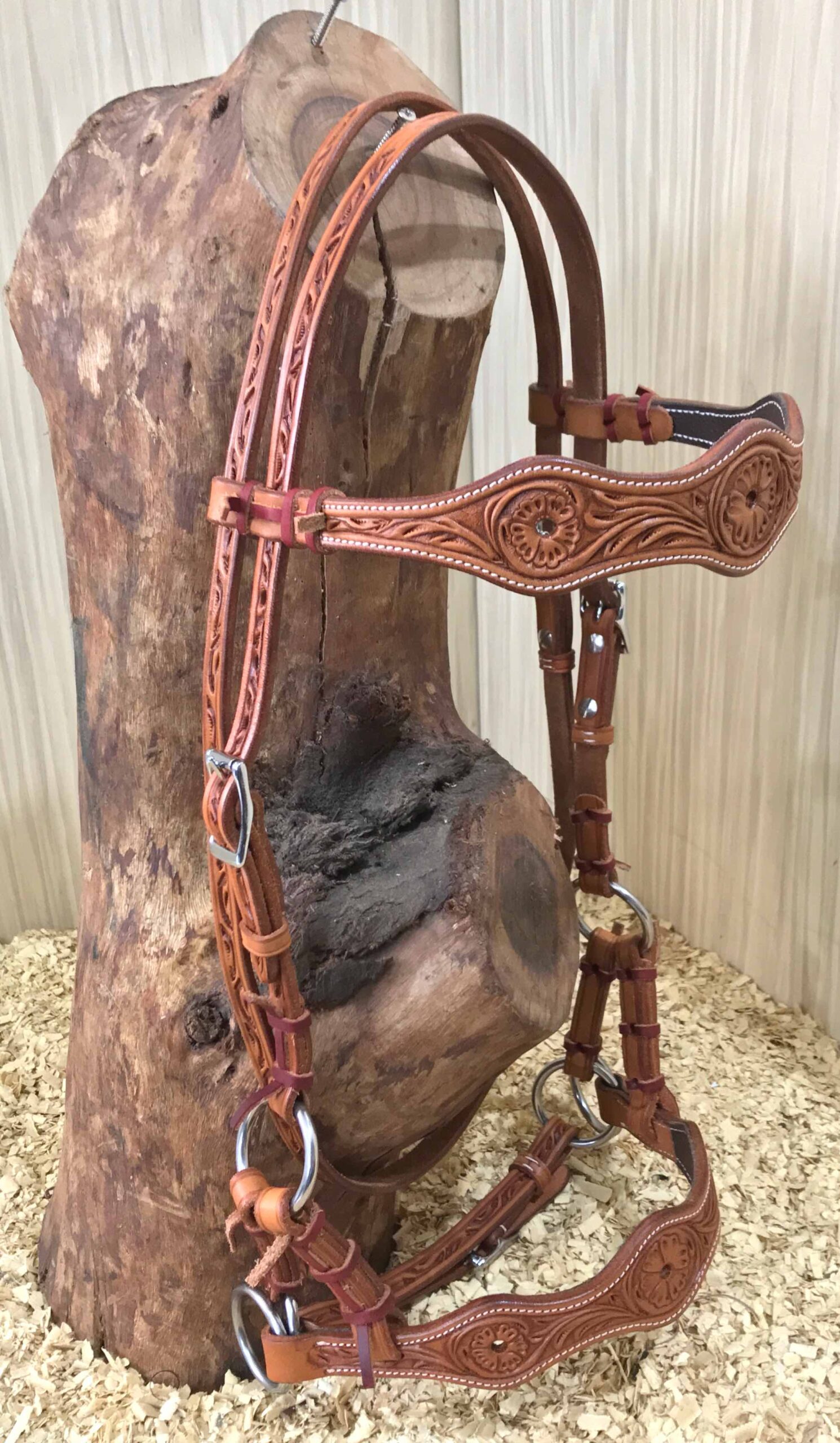 Western sidepull flower bling