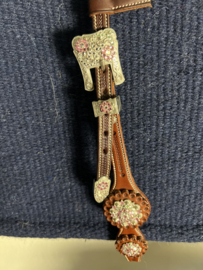 GVR Showhoofdstel zilver bling ears