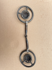 Showsnaffle black steel met zilveren engraving