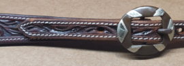 Buckle western flower oval 5/8”