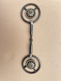 Showsnaffle black steel met zilveren engraving