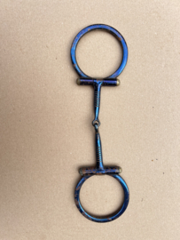 Blue steel snaffle showbit