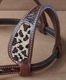 GVR Hoofdstel luipaard/leopard beads