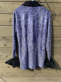 Western show blouse purple panter