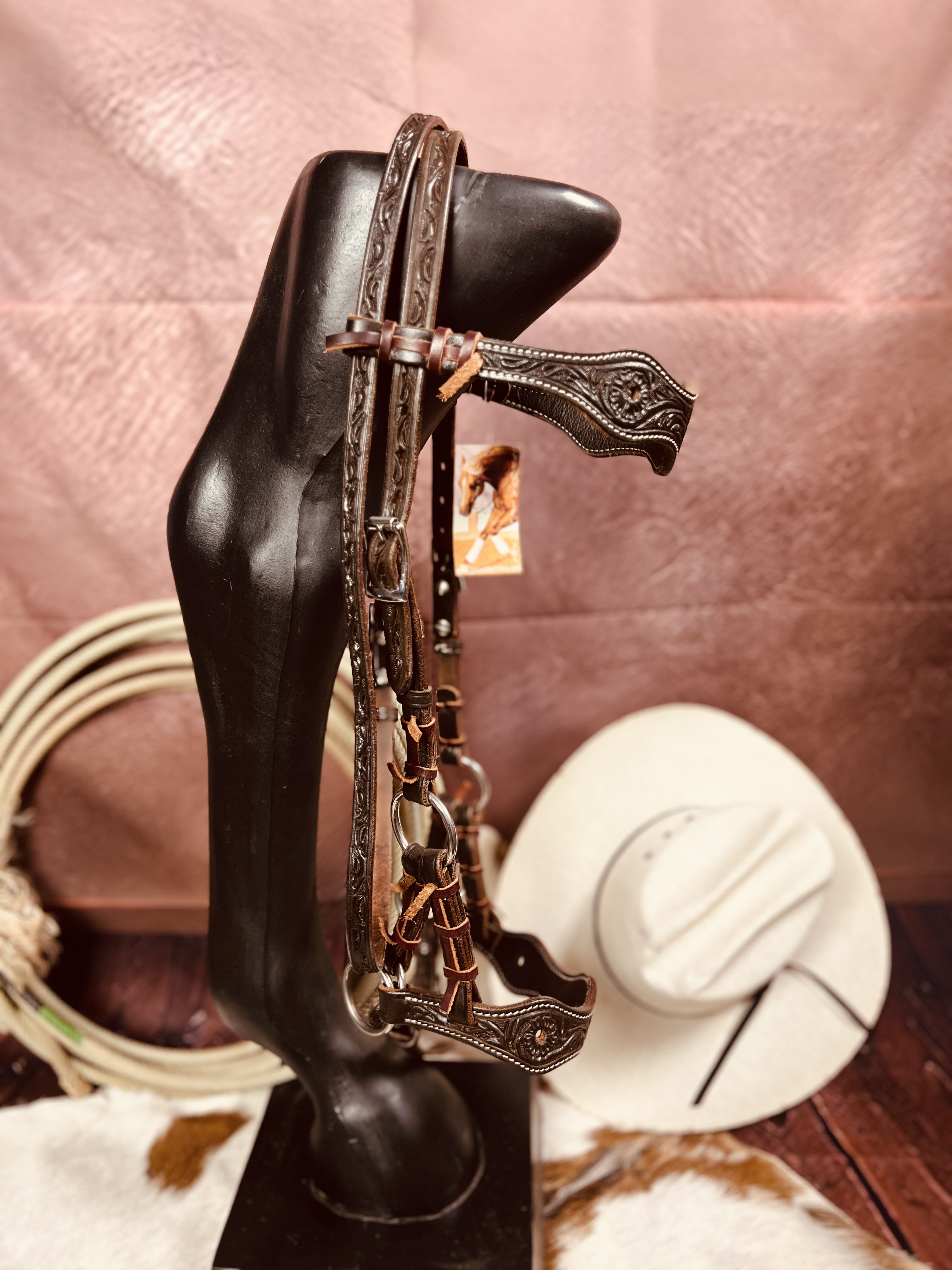 Western sidepull flower bling