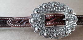 Buckle set large Crystal zilver white