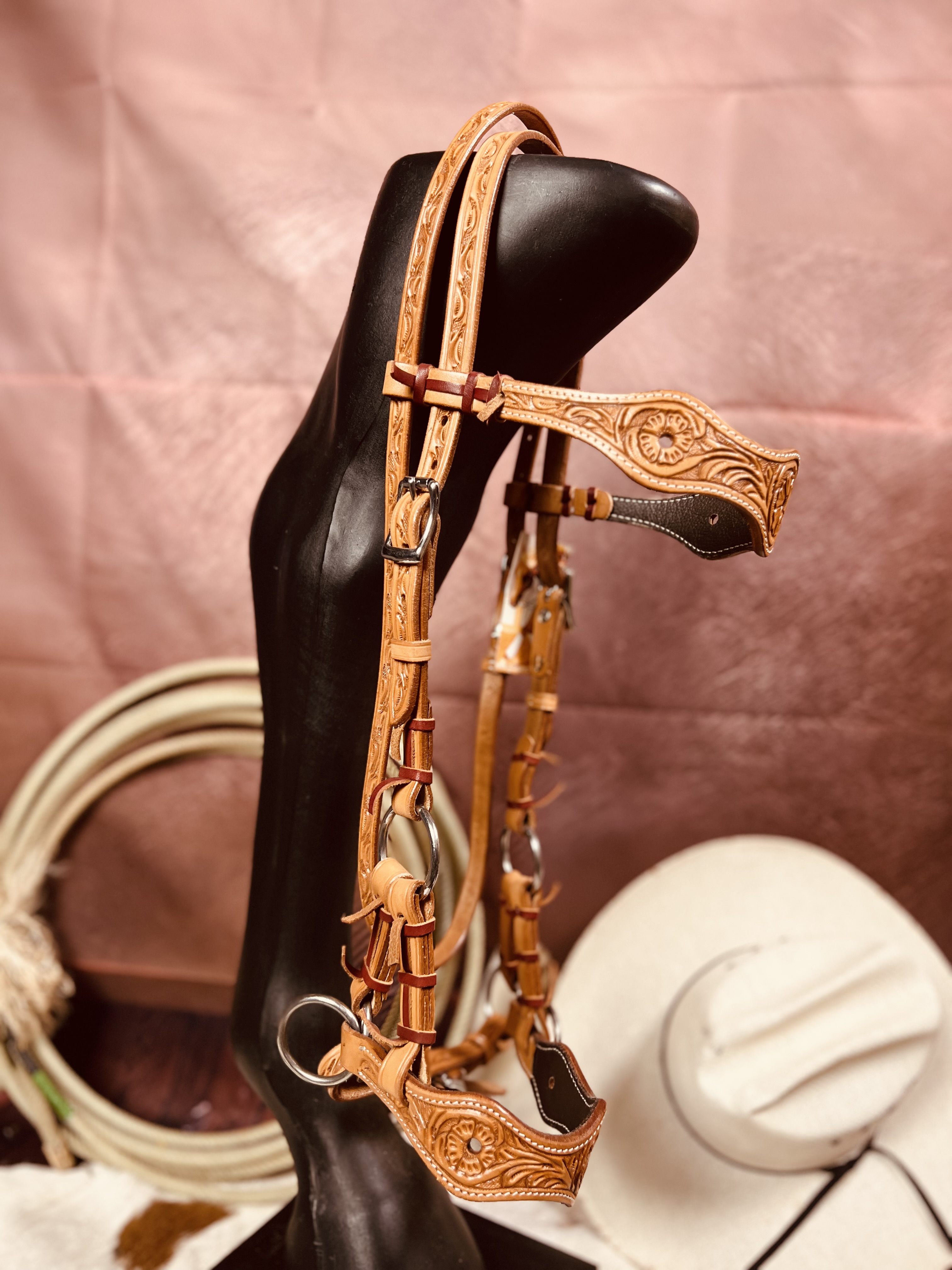 Western sidepull flower bling
