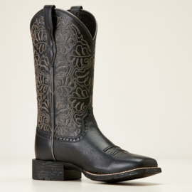 Ariat Round Up Remuda Western Boot – Black Deertan