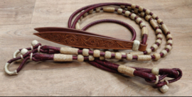 GVR  Romal Reins burgundy/natural