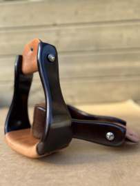 Luxe donkeren houten westernbeugels