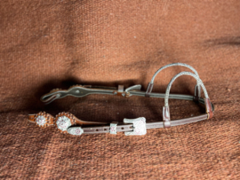GVR Showhoofdstel zilver bling ears