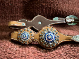 Showhoofdstel double blue bling
