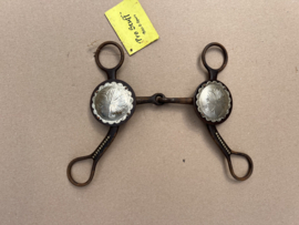 Brown steel show snaffle short shank bit