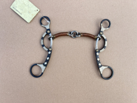Black showbit copper wired snaffle