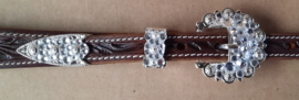 Buckle set crystal zilver white