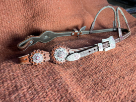 GVR Showhoofdstel zilver bling ears