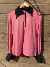 Western show blouse pink and black