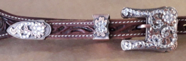 Buckle set Crystal copper white