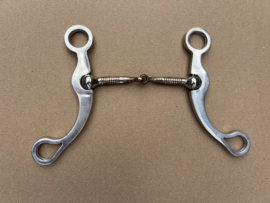 Aluminium engraved Texan bit, shank show snaffle