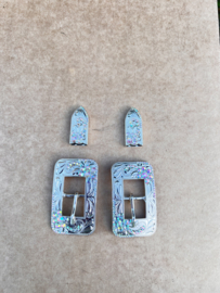 Buckle set rechthoekig regenboog