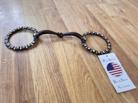 Prostuff brown steel western showbit snaffle