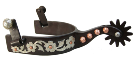 GVR brown steel sporen rose flower