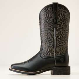 Ariat Round Up Remuda Western Boot – Black Deertan