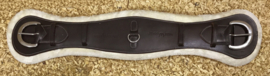 West Coast lederen western singel met mink fleece