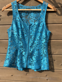 Western showhesje kant blue