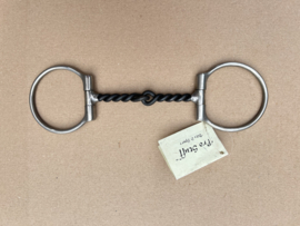 RVS en black steel SS D snaffle bit