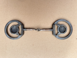 Showsnaffle black steel met zilveren engraving