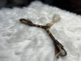 Kinriem /curbstrap rawhide with tossel