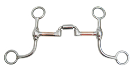 Prostuff western baby shank met hinged correctional port bit