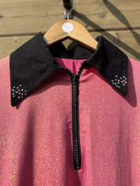 Western show blouse pink and black