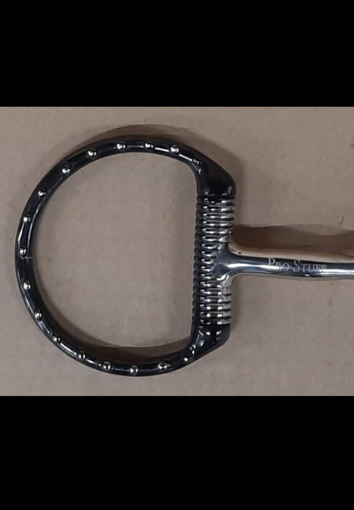 Prostuff D ring western showbit snaffle dubbel gebroken