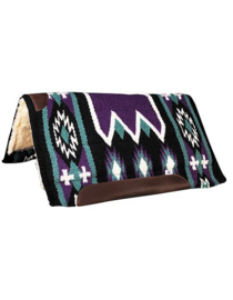 WI westernpad Dakota, handgeweven wollen pad purple&black