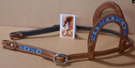 GVR Hoofdstel QH/XL/XXL beads blue