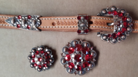 Buckle set Crystal Copper-Ruby