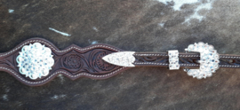 Buckle set crystal zilver white
