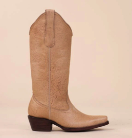 La Pintura dames western boots / cowboyboots flower ivory