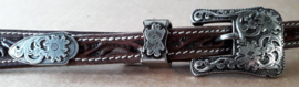 Buckle set Crystal Antique silver