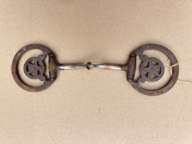Showsnaffle brown steel met zilver