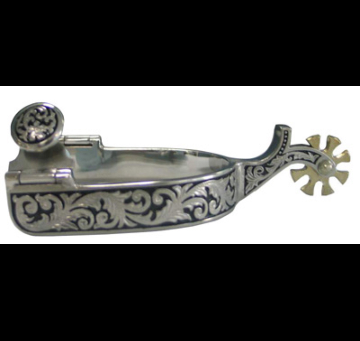 Pro stuff western showsporen rvs silver/black
