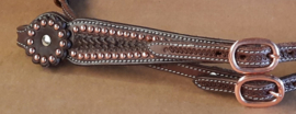 Western showhoofdstel rose bling