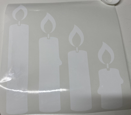 Advent kaarsen wit